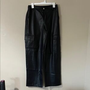 Fashion Nova Black Faux Leather Pants